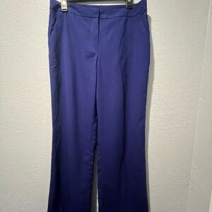 St John Blue Wide Leg Pants High-Waisted